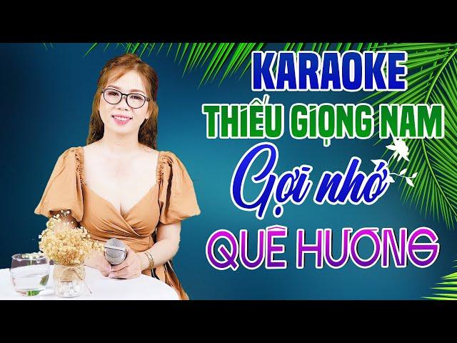 Karaoke Song Ca | GỢI NHỚ QUÊ HƯƠNG - Thiếu Giọng Nam | Song Ca Với Lê Liễu