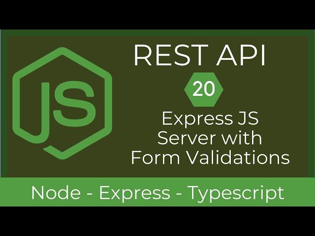 20 Express JS with Server Side Form Validations | REST API with Node & TypeScript | UiBrains