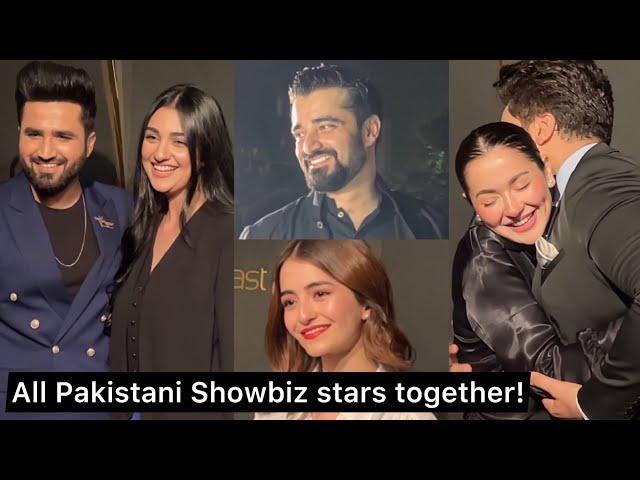 Hamza Ali Abbasi, Hania Aamir, Shahid Afridi and other Pakistani celebrities at Cast & Crew launch