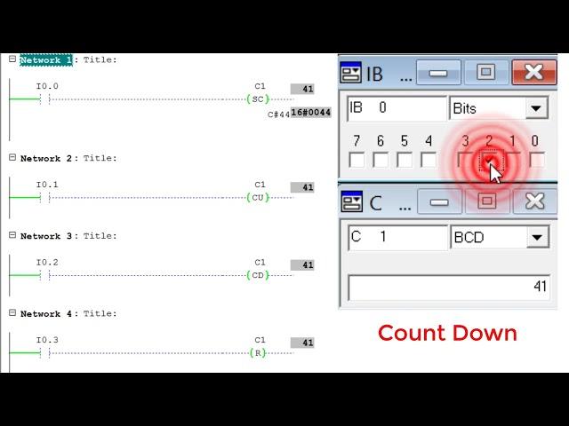 UP-Down Counter Coil in the PLC