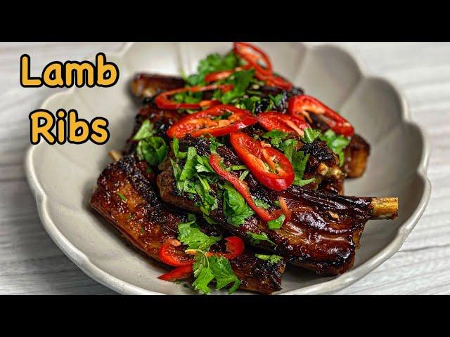 I’m addicted to these sticky lamb ribs