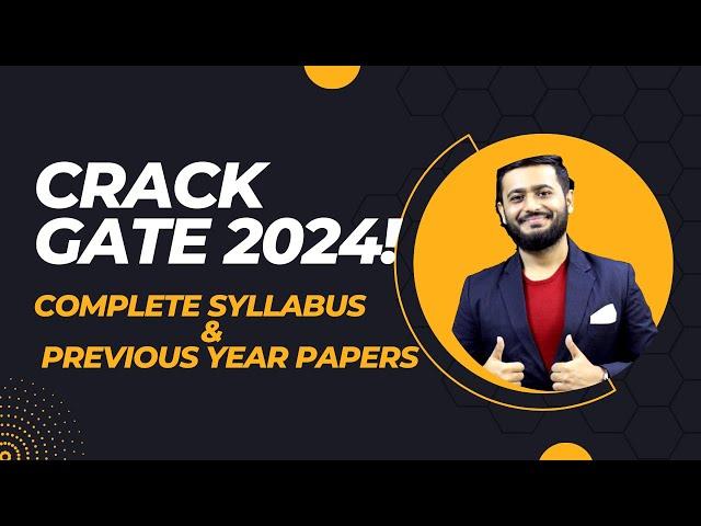 GATE 2024 Complete Syllabus and Previous Year Question Paper | GATE 2024 | #gate #gateexam