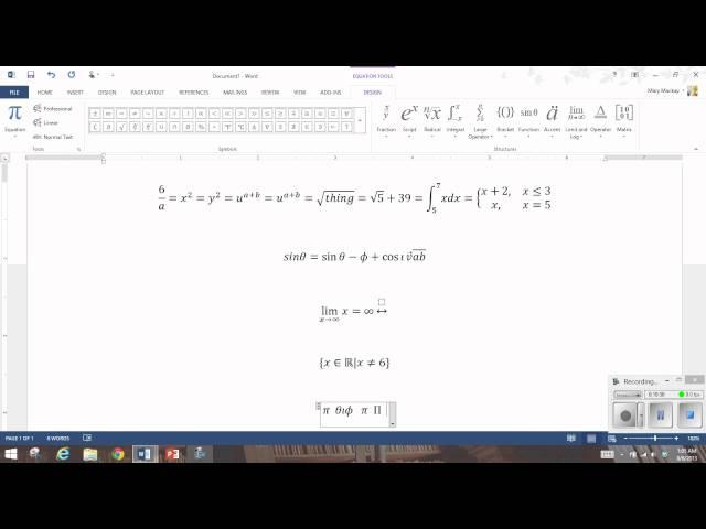 How to use Equation Editor in Microsoft Office