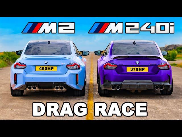 AWD BMW M240i v RWD BMW M2: DRAG RACE