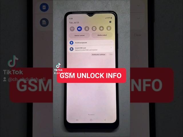 Samsung A03s SM-S134DL Network Unlock Done BY GSM UNLOCK INFO #gsmunlockinfo