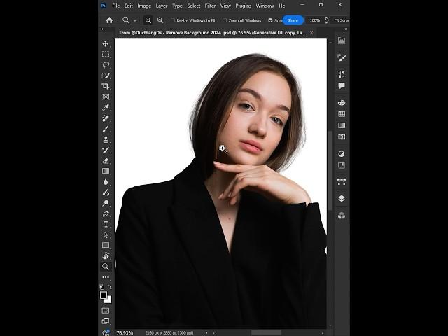 Tips Photoshop 2024 - How to Remove Background in a Photo #ducthangds #photoshop