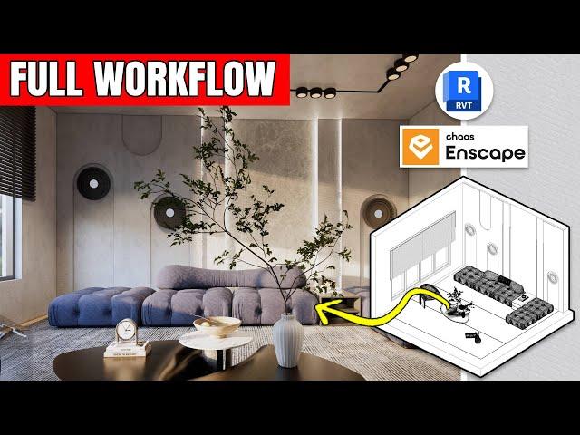 How to Create a Realistic Interior Render in Revit and Enscape | Full Workflow