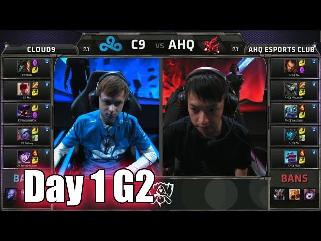 Cloud 9 vs ahq e-Sports Club | Day 1 Game 2 Group B LoL S5 World Championship 2015 | C9 vs AHQ D1G2