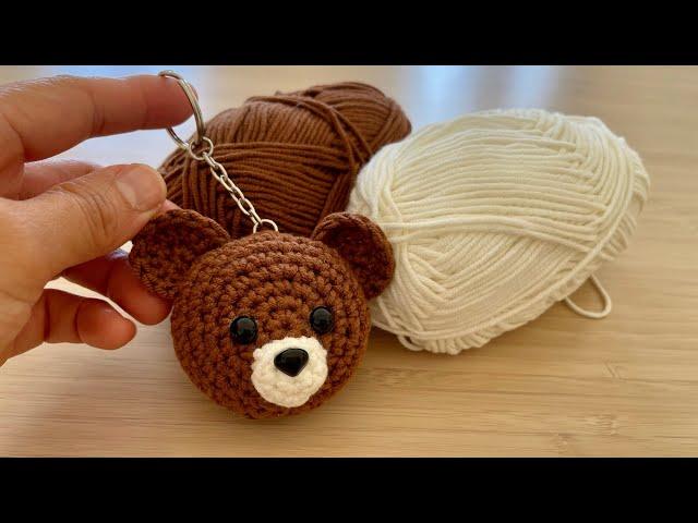 Crochet | Brown Bear Keychain | Bear | DIY | Handmade Gift | Easy