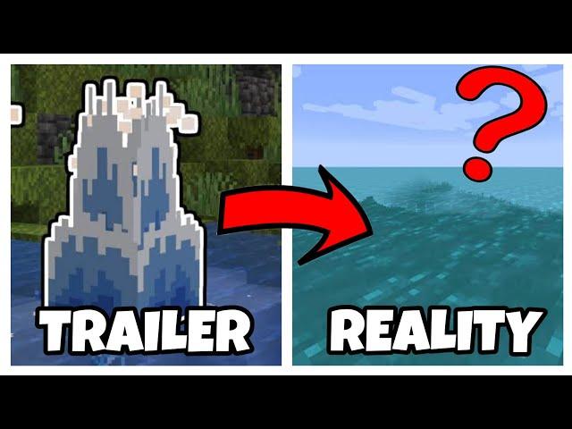 Minecraft Water Splash ( 1.18 Trailer Vs Reality)