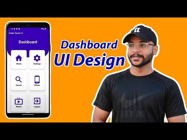 Dashboard UI Design Using Grid Layout in Android Studio