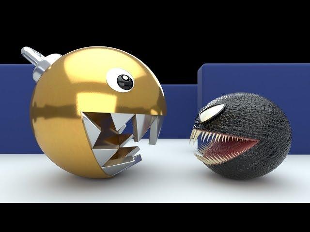 Gold Chain Chomp meets Pacman Noir [Black Monster Pacman]