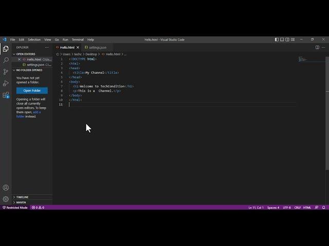 How to fix Unable to write into user settings in Visual Studio Code