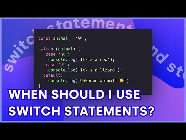 JavaScript Switch Statements - When to use switch over if/else?