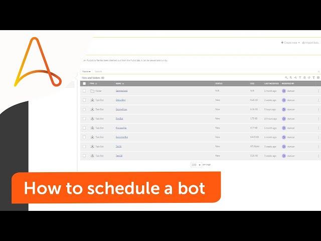 How to Schedule a Bot in Automation 360