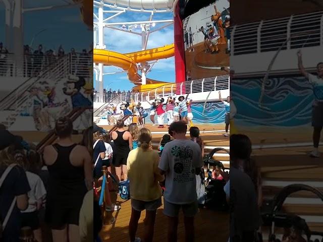 Sail Away Deck Party on the Disney WISH!! ️ #disneycruise #disneywish