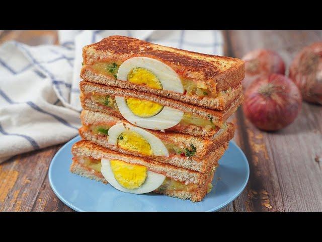 Egg Potato Sandwich Recipe | Easy Sandwich Recipe | toasted