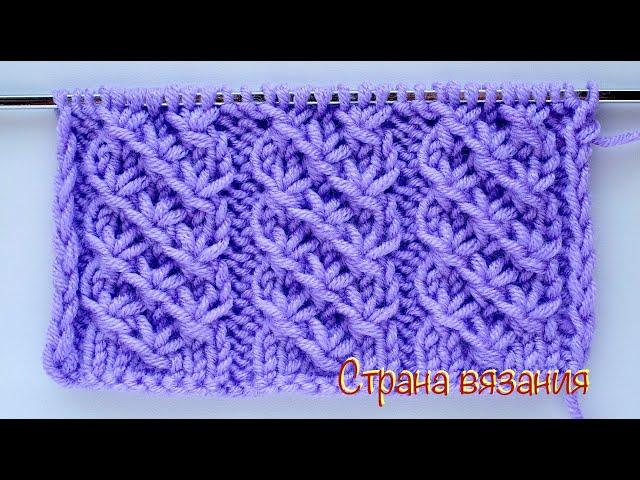 Узоры спицами. Дорожки из звёздочек.  Knitting patterns. Tracks of stars.