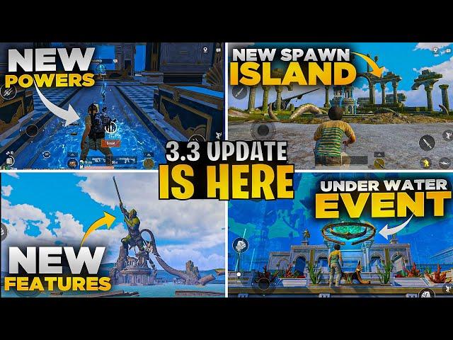 3.3 Update Atlantic Mode Is Here | Best Update Ever | New Features | Under Water Event |PUBGM