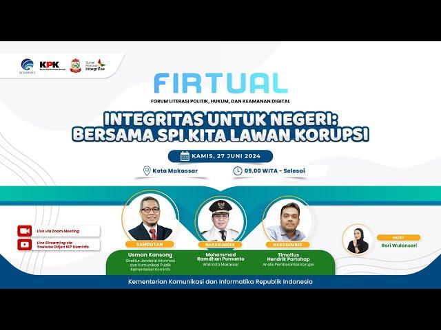 Firtual Intergritas Untuk Negeri : Bersama SPI Kita Lawan Korupsi