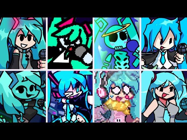 Friday Night Funkin' - Endurance but everytime it's Miku turn a Different Skin Mod is used