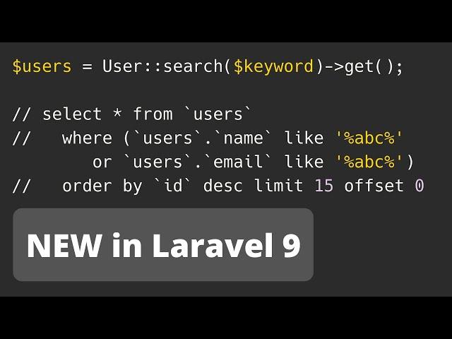 Laravel 9: Scout with NEW Database Driver