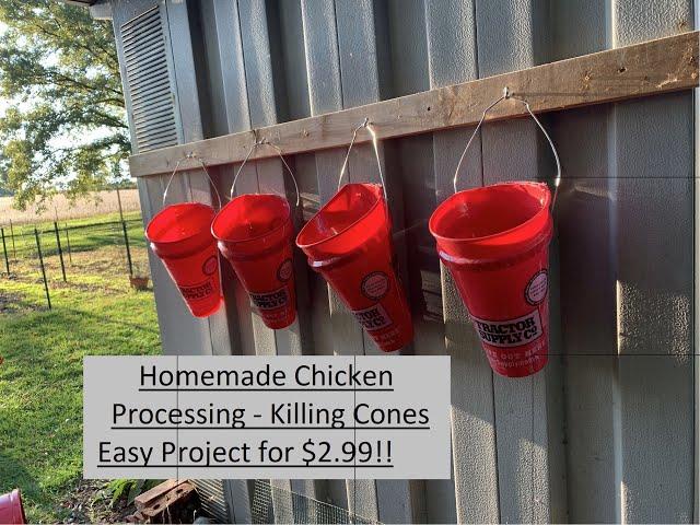 Homemade Chicken processing killing cones - DIY