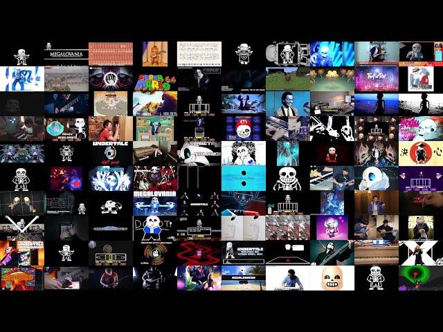 Megalovania but it's 100 versions at once