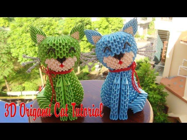 HOW TO MAKE 3D ORIGAMI KITTEN | DIY PAPER KITTEN TUTORIAL