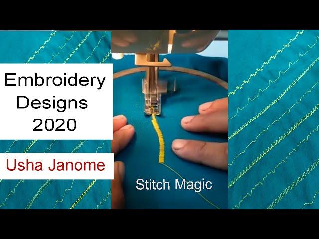 Usha Janome easy Embroidery Designs tutorial for Beginners | Useful Tips Stitch Magic Sewing Machine