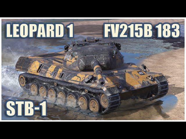 Leopard 1, STB-1 & FV215b 183 • WoT Blitz Gameplay