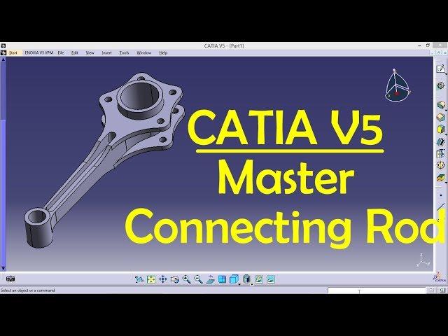 CATIA V5 Practice Design Master Connecting Rod for beginners | Catia Part modeling | Part Design