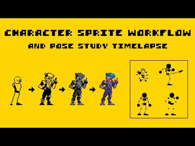 My Character Sprite Workflow (and Pose Study Timelapse!)