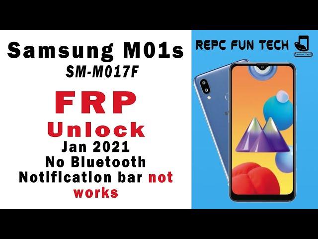 Samsung m01s frp bypass | samsung sm-m017f google account bypass | Notification bar not working