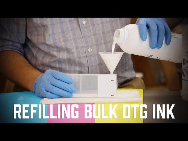 How to refill bulk DTG Ink