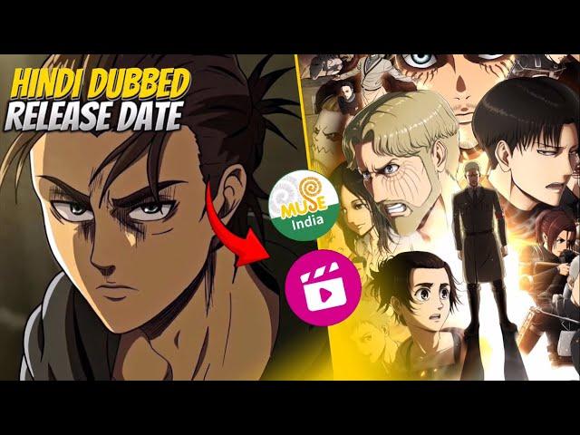 Attack on Titan | Hindi Dubbed Release Date || Muse India || Jio Cinema [ Netflix ] By #factzghoul