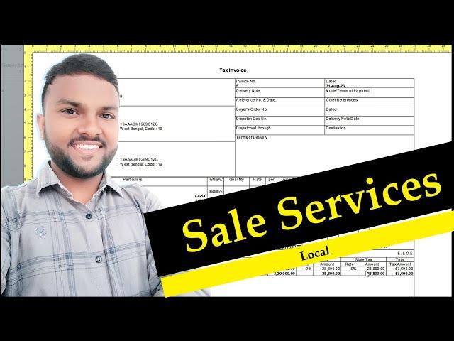 Services Sales Entry with GST | Sales Service Entry in Tally Prime (Intrastate)