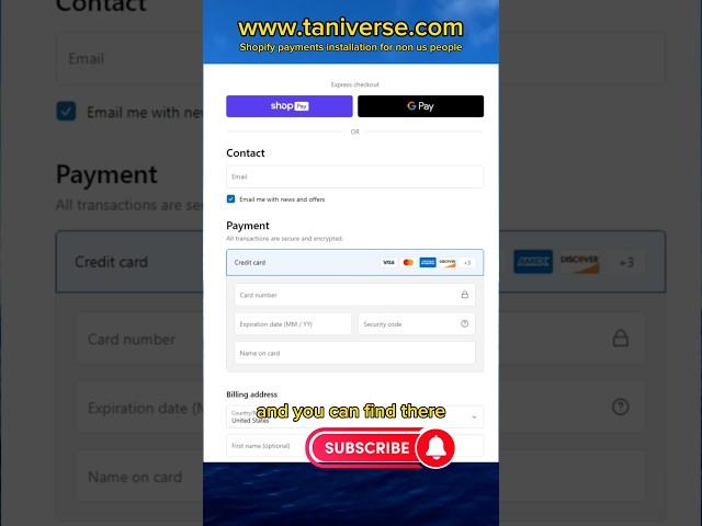 Shopify Payments for non-US citizens. #taniverse #shopifypayments #payoneercheckout #shopify