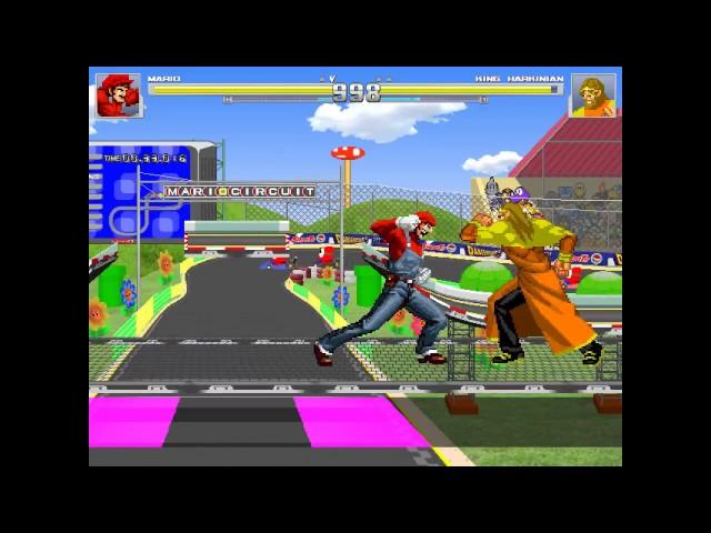 NICK54222 MUGEN: KOF Mario (me) VS KOF King Harkinian