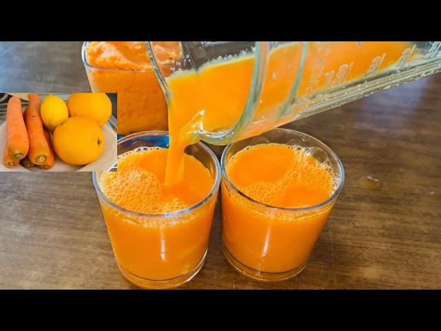 Come fare il succo di carota con arance e limone (spremitura con frullatore)