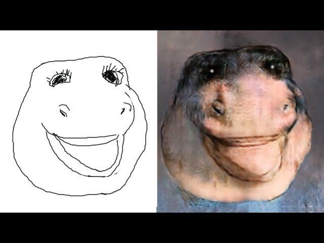 DRAWING DINOSAUR NIGHTMARES! - Pix2Pix