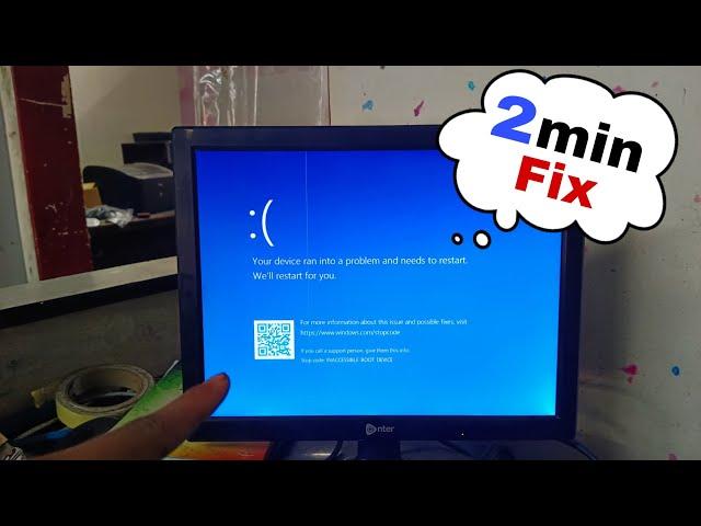 Fix - Your device ran into a problem and needs to restart Windows 10/11 | Blue Screen Error