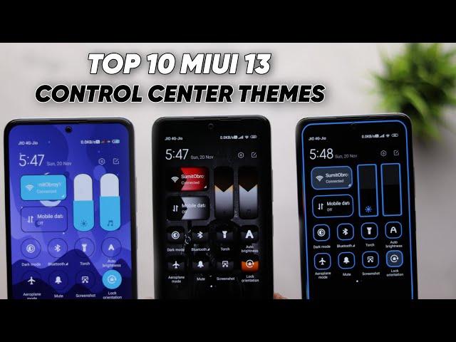 TOP 10 MIUI 13 CONTROL CENTER THEMES 