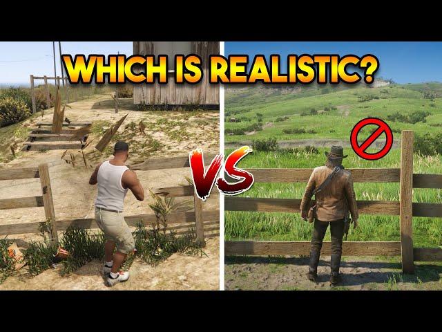 IS RDR 2 REALLY MORE REALISTIC THAN GTA 5? (GTA 5 VS RDR 2 DETAILS COMPARISON)