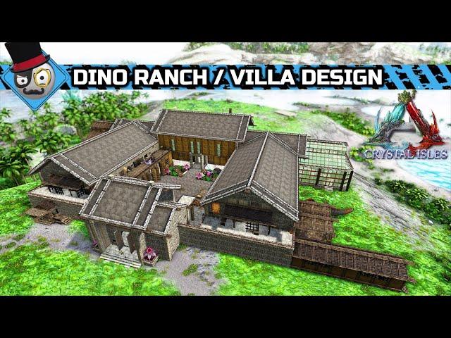 Ark: Survival Evolved - Large House with Dino Pen - Villa build No Mods (Speed Build)