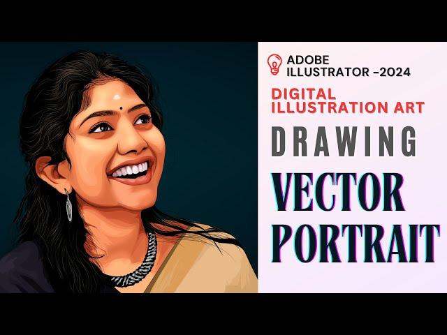 How to make a Beautiful Vector Portrait in adobe illustrator | Realistic Cartoon Yourself