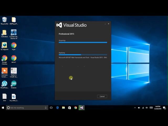 How to download and install Visual Studio 2015 Professional