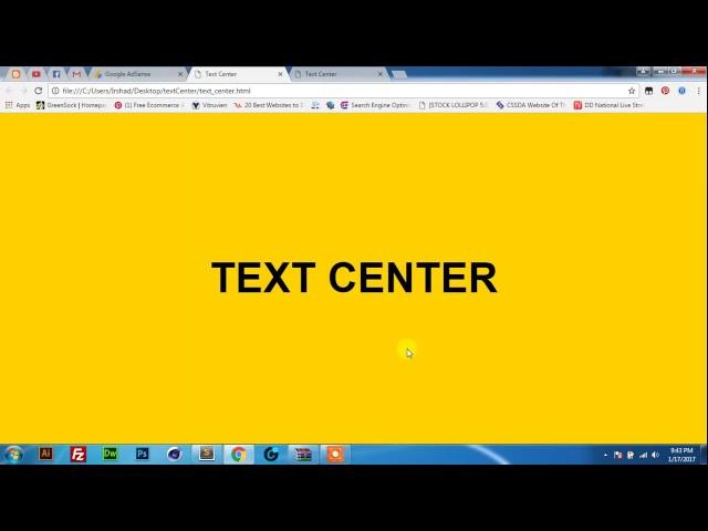 CSS Center text Horizontal and Vertical