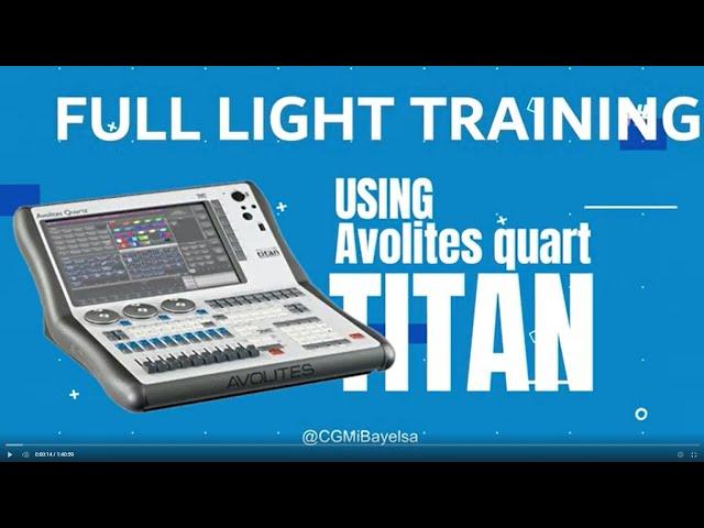 Full Stage Light training SESSION (installation and setup) using Avolites quartz titan console.