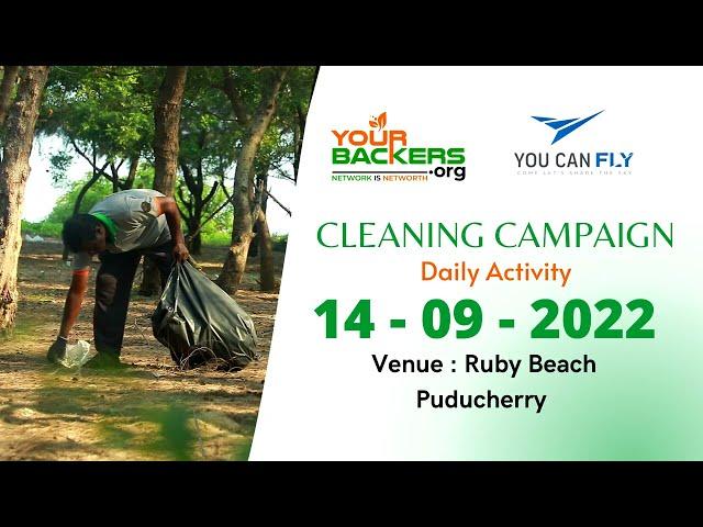 14th Sep 2022 Eliminate Plastics - Cleanup Drive by Yourbackers Foundation Puducherry